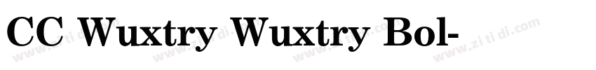 CC Wuxtry Wuxtry Bol字体转换